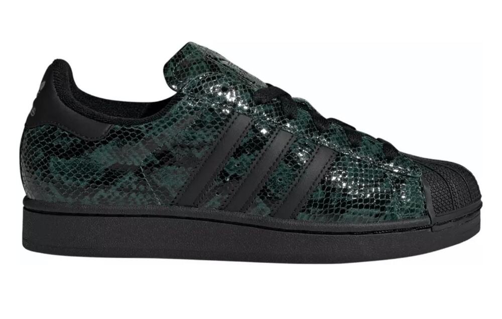 adidas Women's Superstar II Shoes women’s Sz 6 jp8159 green snake print